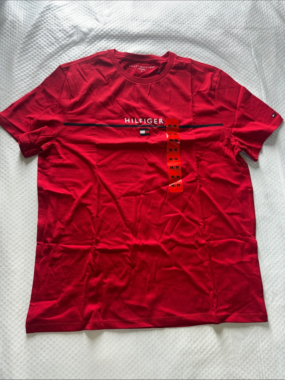 Tommy Hilfiger Red Short Sleeve Logo Tee